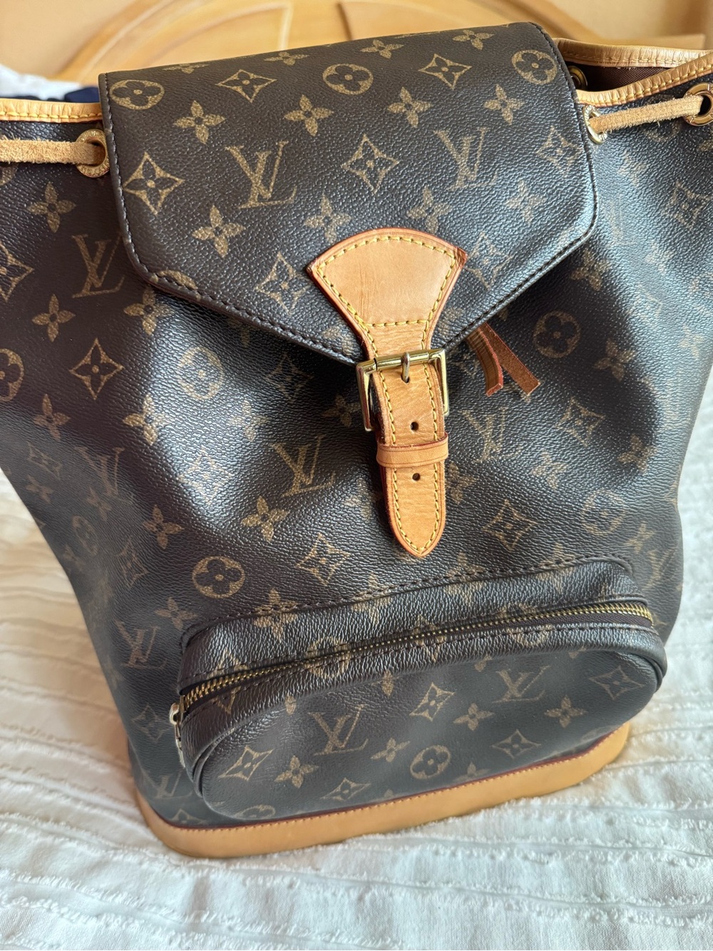 Backpack Drawstring Backpack in Brown